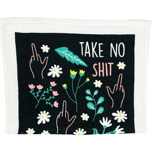 Crazy Dog T-Shirts Always Wash Your Balls Funny Clean Golf Ball Tea Towel | Cute Dish Towel, Absorbent, Funny Kitchen Towels, Dad Joke , Cool Golf, Novelty Kitchen Towels(Take No Shit)