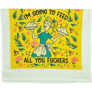 Crazy Dog T-Shirts Always Wash Your Balls Funny Clean Golf Ball Tea Towel | Cute Dish Towel, Absorbent, Funny Kitchen Towels, Dad Joke , Cool Golf, Novelty Kitchen Towels(Feed All You Fuckers)