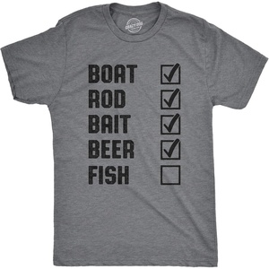 Mens Size Matters Funny Fishing Novelty Sarcastic Tee Guys Gift | Funny T Shirts, Graphic Apparel for Men, Cool Fishing Short Sleeve, Sarcastic, Soft Cotton Blend, Novelty Tees for Guys(Dark Heather Grey – List)