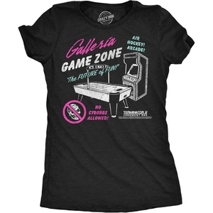 Womens Terminator 2 Judgement Day (Tm) T Shirts Retro Movie Tees(Heather Black – Galleria Game Zone)
