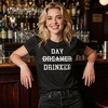 Womens Day Drinker T Shirt Funny Partying Heavy Drinking Dreamer Tee for Ladies(Heather Black – Day)