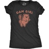 Womens Funny Animal T Shirts Cute and Sarcastic Nature Tees for Women(Heather Black – Dam Girl)