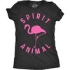 Womens Funny Animal T Shirts Cute and Sarcastic Nature Tees for Women(Heather Black – Flamingo Spirit)