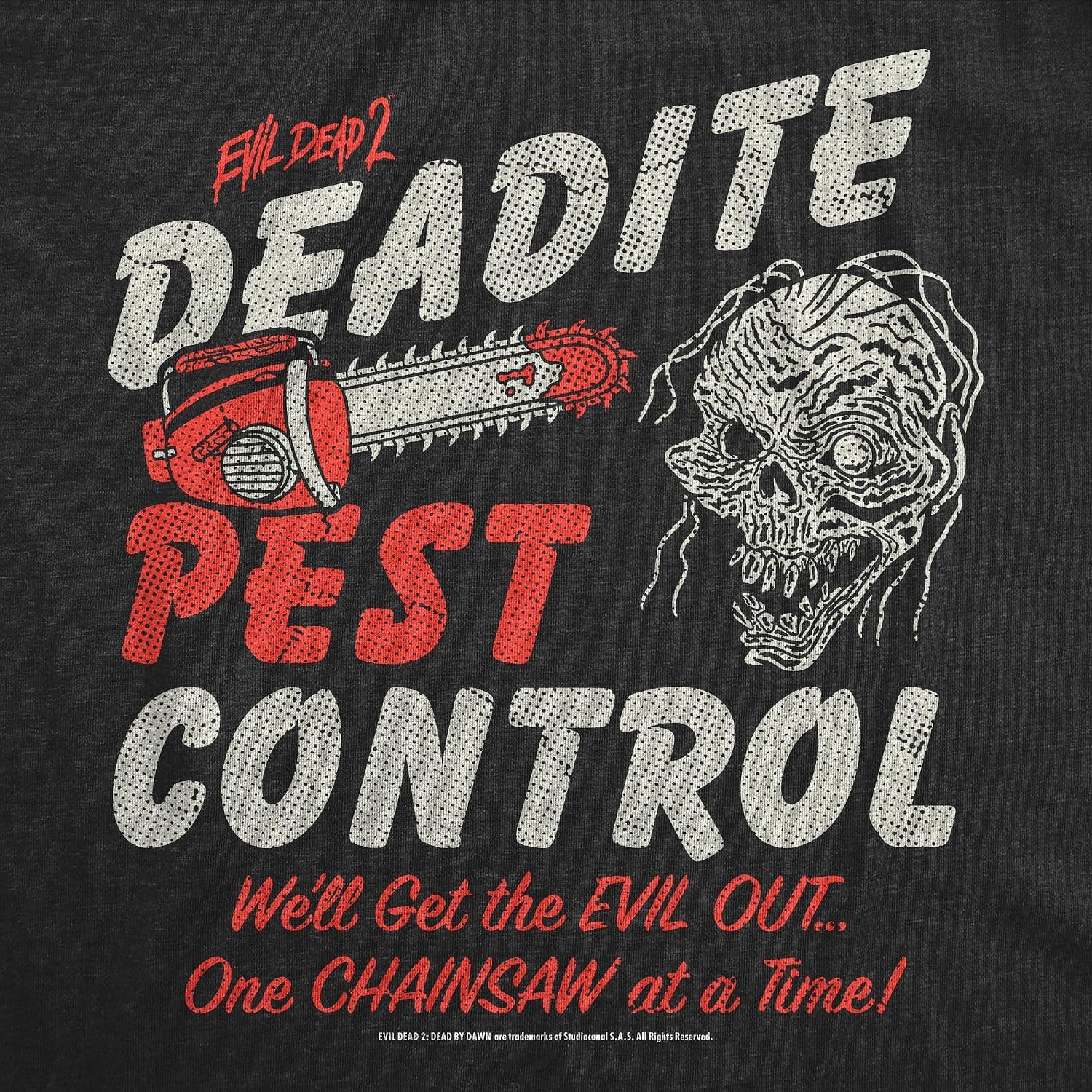 image:imageMens Evil Dead 2 T Shirts Funny Horror Movie Tees for Guys Funny T Shirts Halloween Apparel for Men Cool Movie Short Sleeve Soft Cotton Blend Novelty Tees for GuysHeather Black Deadite Pest