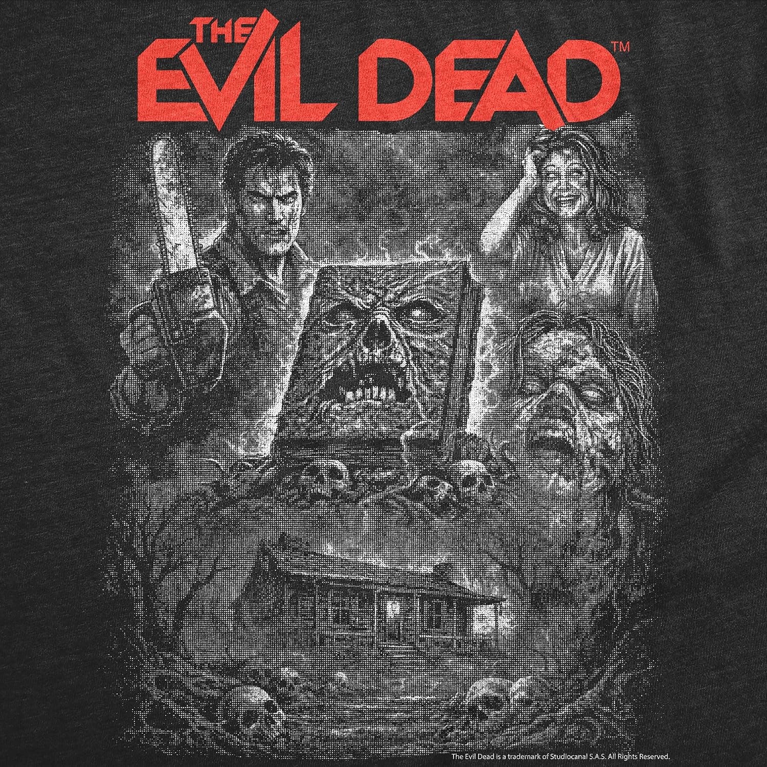image:imageMens Evil Dead 2 T Shirts Funny Horror Movie Tees for Guys Funny T Shirts Halloween Apparel for Men Cool Movie Short Sleeve Soft Cotton Blend Novelty Tees for GuysHeather Black Evil Dead Collage