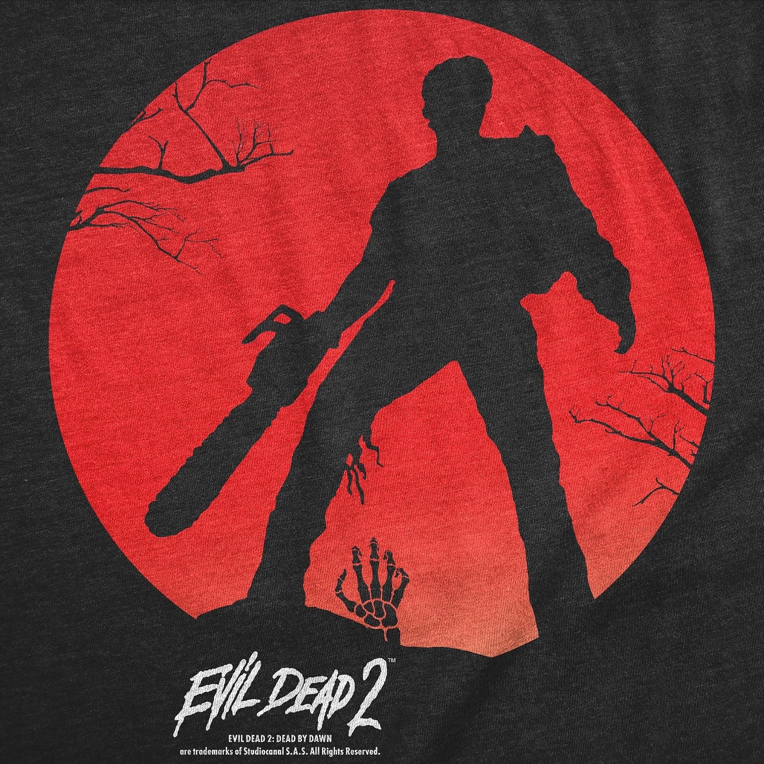 image:imageMens Evil Dead 2 T Shirts Funny Horror Movie Tees for Guys Funny T Shirts Halloween Apparel for Men Cool Movie Short Sleeve Soft Cotton Blend Novelty Tees for GuysHeather Black Evil Dead 2 Circle