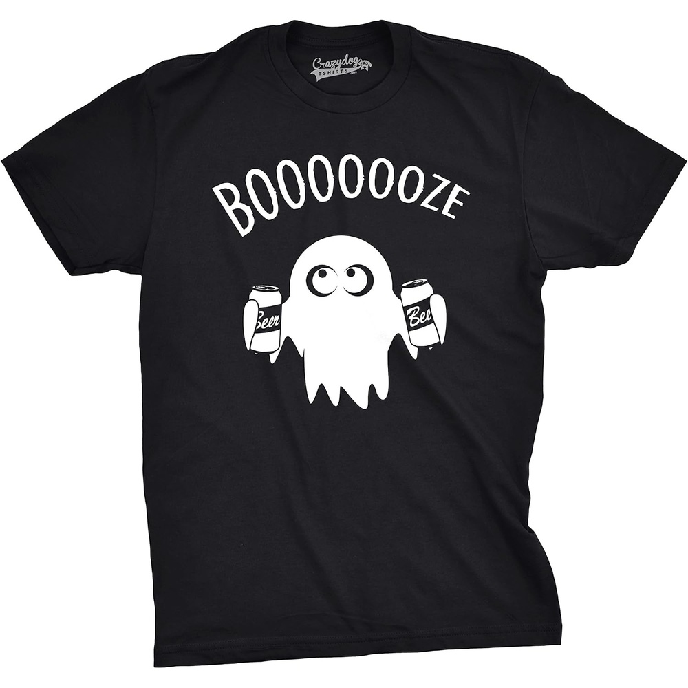 image:imageMens Funny Halloween Shirts Spooky Scary October Tees for Guys  Funny T Shirts Halloween Apparel for Men Cool Short Sleeve Soft Cotton Blend Novelty Tees for GuysHeather Black  Booooze