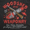 Mens Evil Dead 2 T Shirts Funny Horror Movie Tees for Guys | Funny T Shirts, Halloween Apparel for Men, Cool Movie Short Sleeve, Soft Cotton Blend, Novelty Tees for Guys(Heather Black – Woodshed Weaponry)