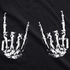 Mens Heavy Metal Bones Hands T Shirt Funny Rock On Tee | Funny T Shirts, Halloween Apparel for Men, Cool Music Short Sleeve, Soft Cotton Blend, Novelty Tees for Guys(Black)