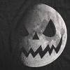 Mens Moon Jack O Lantern T Shirt Funny Spooky Lunar Phases Scary Face Tee for Guys(Heather Black – Moon)