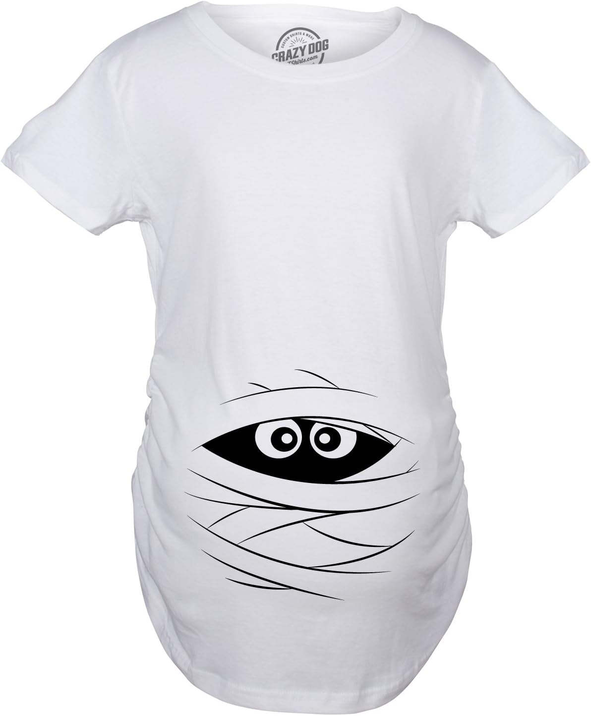 image:imageMaternity Skeleton Baby Halloween Pregnancy Announcement T Shirt Funny Graphic Pregnancy Tee Halloween Maternity Wear Cool Short Sleeve Ruched stretchy soft Maternity ShirtsMummy