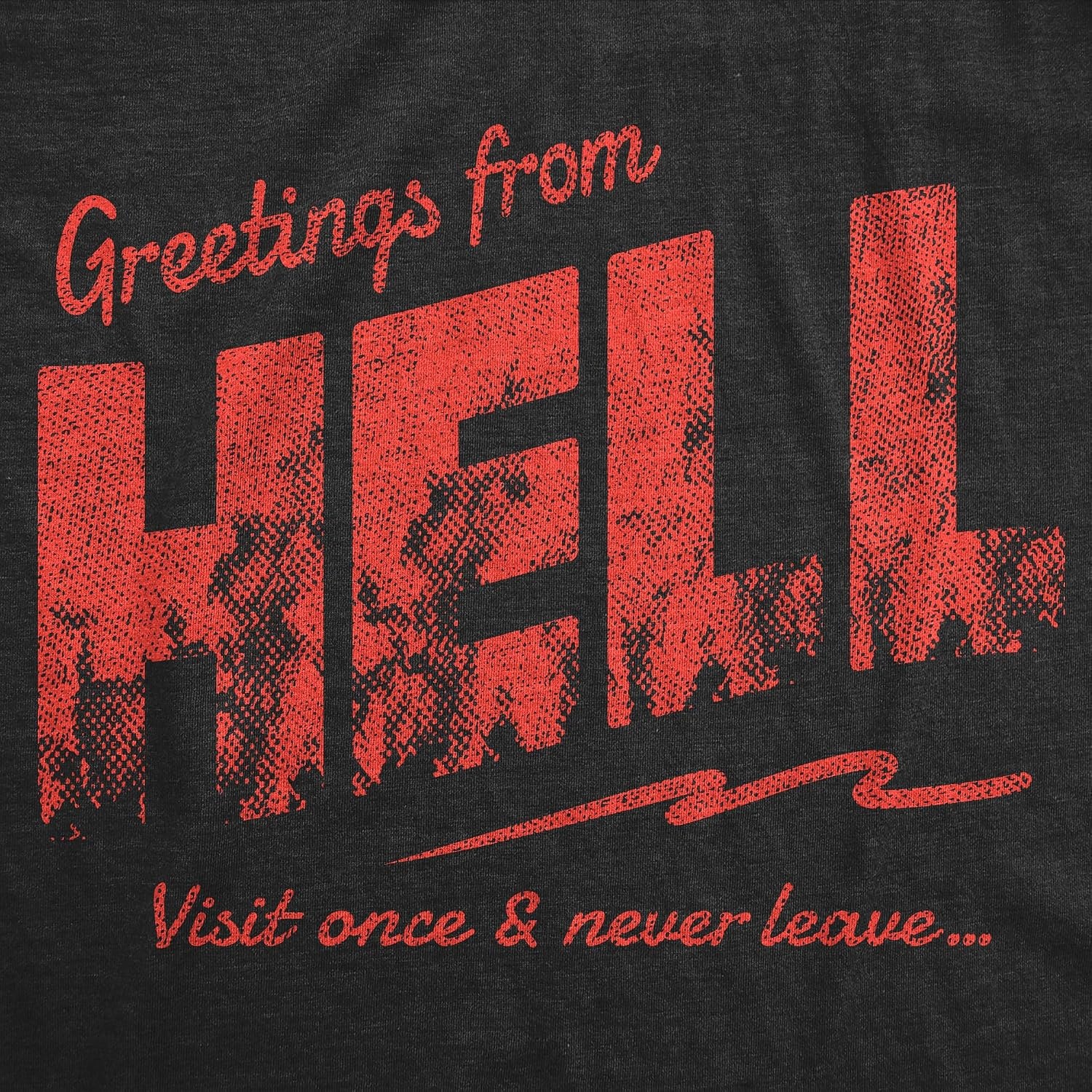 image:imageMens Funny T Shirts Greetings from Hell Sarcastic Halloween Tee for Men