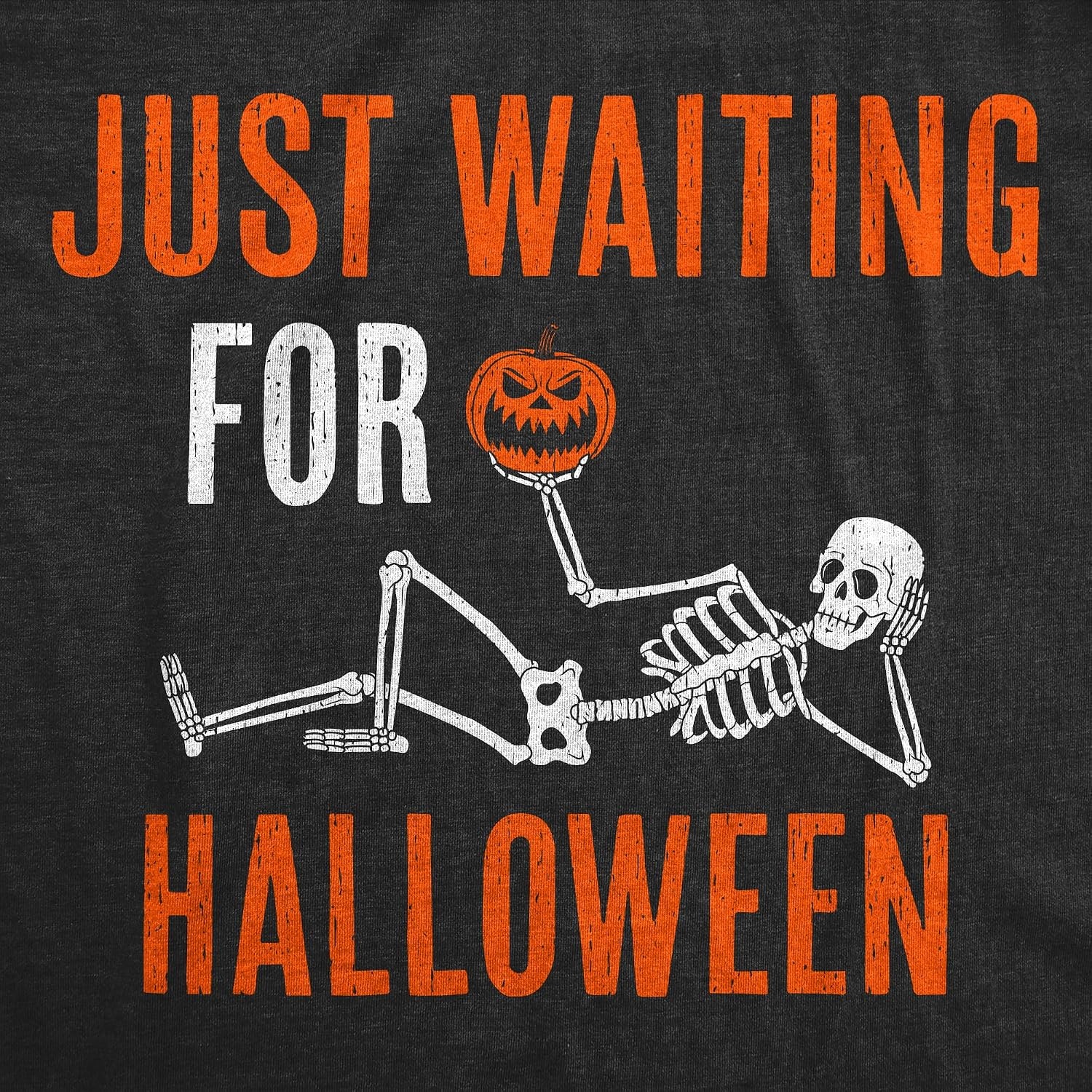 image:imageMens Funny T Shirts Just Waiting for Halloween Sarcastic Graphic Novelty Tee for Men