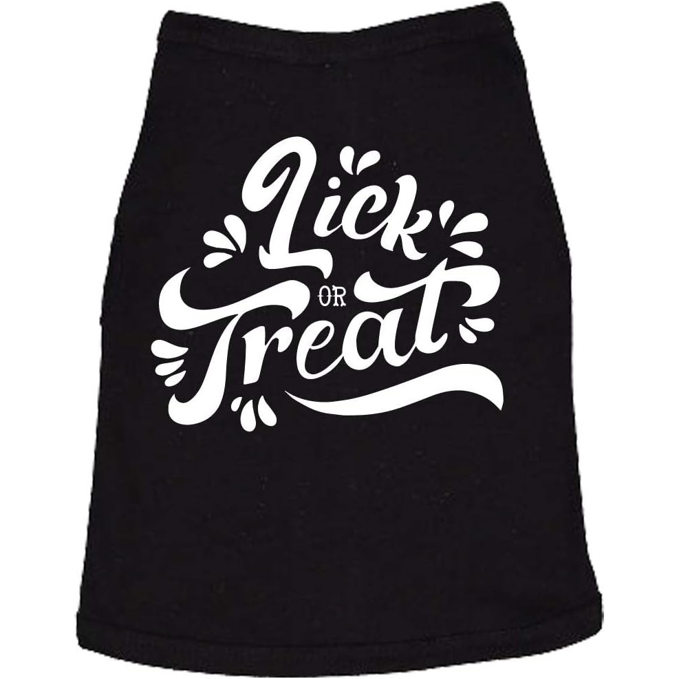 image:imageDog Shirt Lick Or Treat Funny Halloween Trick Treat Tee for Pup Black XXL  Halloween Shirt For Dogs Cool Dog Puppy TShirt Calming Dog Tee Soft Cotton Pet Apparel Lightweight Tee for Pets SizesXL