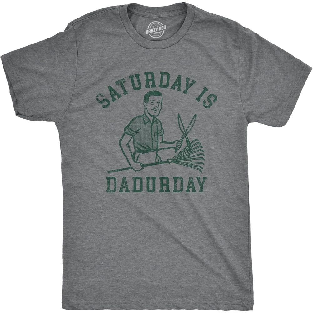 image:imageFunny Dad Shirts for Handyman Lawn and Garage Tees for Fathers Day Mechanic Shirts for Dads Funny T Shirts Dad Joke Apparel for Men Cool Mechanic Short Sleeve Soft Cotton Blend NoveltyDark Heather Grey Dadurday