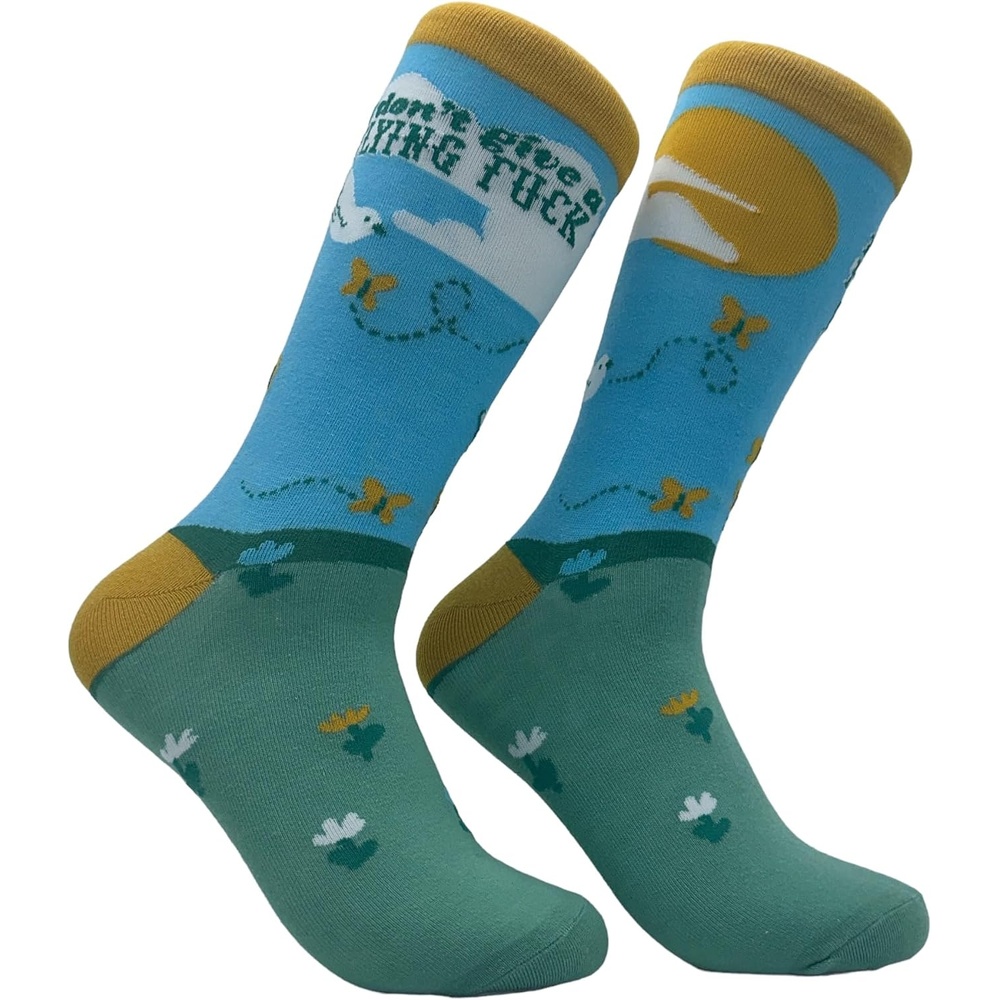 image:imageSarcastic Womens Socks with Funny Sayings and Crazy Language for Girls Funny Graphic Socks Graphic Sock Cool Sarcastic Sock Stretchy and Soft Novelty SocksI Dont Give a Ff