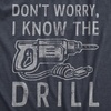 Funny Dad Shirts for Handyman Lawn and Garage Tees for Fathers Day | Mechanic Shirts for Dads, Funny T Shirts, Dad Joke Apparel for Men, Cool Mechanic Short Sleeve, Soft Cotton Blend, Novelty(Heather Navy – Know the Drill)