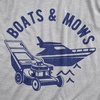 Funny Dad Shirts for Handyman Lawn and Garage Tees for Fathers Day | Mechanic Shirts for Dads, Funny T Shirts, Dad Joke Apparel for Men, Cool Mechanic Short Sleeve, Soft Cotton Blend, Novelty(Light Heather Grey – Boats and Mows)