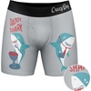 Funnys Boxers for Dad Fathers Day Briefs Graphic Novelty Underwear for Dad | Funny Graphic Boxers, Dad Joke , Cool Dinosaur, Soft Stretchy Cotton Blend for Comfort, Mens Novelty Boxer Briefs(Daddy Shark)