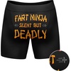 Funnys Boxers for Dad Fathers Day Briefs Graphic Novelty Underwear for Dad | Funny Graphic Boxers, Dad Joke , Cool Dinosaur, Soft Stretchy Cotton Blend for Comfort, Mens Novelty Boxer Briefs(Fart Ninja)