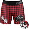 Funnys Boxers for Dad Fathers Day Briefs Graphic Novelty Underwear for Dad | Funny Graphic Boxers, Dad Joke , Cool Dinosaur, Soft Stretchy Cotton Blend for Comfort, Mens Novelty Boxer Briefs(Papa Bear V2)