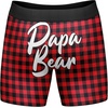 Funnys Boxers for Dad Fathers Day Briefs Graphic Novelty Underwear for Dad | Funny Graphic Boxers, Dad Joke , Cool Dinosaur, Soft Stretchy Cotton Blend for Comfort, Mens Novelty Boxer Briefs(Papa Bear V2)
