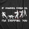 If Zombies Chase Us Im Tripping You Funny Halloween Men’s T-Shirt | Funny T Shirts, Graphic Apparel for Men, Cool Short Sleeve, Soft Cotton Blend, Novelty Tees for Guys(Heather Black)