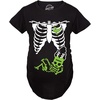 Maternity Skeleton Baby Halloween Pregnancy Announcement T Shirt | Funny Graphic Pregnancy Tee, Halloween Maternity Wear, Cool Short Sleeve, Ruched, stretchy, soft, Maternity Shirts(Bride)