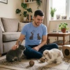 Mens You Should Get That Looked At Easter Chocolate Bunny Tee | Funny T Shirts, Easter Apparel for Men, Cool Short Sleeve, Soft Cotton Blend, Novelty Tees for Guys(Heather Light Blue)