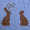 Mens You Should Get That Looked At Easter Chocolate Bunny Tee | Funny T Shirts, Easter Apparel for Men, Cool Short Sleeve, Soft Cotton Blend, Novelty Tees for Guys(Heather Light Blue)