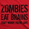 Womens Zombies Eat Brains so You’re Safe Funny T Shirt | Funny T Shirts, Halloween Tops for Women, Cool Sarcastic Top, Zombie, Soft Cotton Blend, Women’s Novelty Tees(Heather Red)