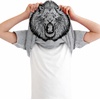 Youth Flip T Shirts Funny Childrens Tees with Unique Flip Design for Kids | Funny Children’s Apparel, Graphic Tops for Kid, Cool Flip Short Sleeve, Animal, Soft Cotton Blend, Novelty Tees for Kids(Lion)