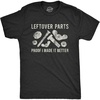 Funny Dad Shirts for Handyman Lawn and Garage Tees for Fathers Day | Mechanic Shirts for Dads, Funny T Shirts, Dad Joke Apparel for Men, Cool Mechanic Short Sleeve, Soft Cotton Blend, Novelty(Heather Black – Leftover Parts)