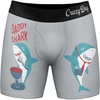 Funnys Boxers for Dad Fathers Day Briefs Graphic Novelty Underwear for Dad | Funny Graphic Boxers, Dad Joke , Cool Dinosaur, Soft Stretchy Cotton Blend for Comfort, Mens Novelty Boxer Briefs(Daddy Shark)