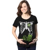 Maternity Skeleton Baby Halloween Pregnancy Announcement T Shirt | Funny Graphic Pregnancy Tee, Halloween Maternity Wear, Cool Short Sleeve, Ruched, stretchy, soft, Maternity Shirts(Bride)