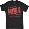 Mens Funny T Shirts Greetings from Hell Sarcastic Halloween Tee for Men