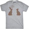 Mens You Should Get That Looked At Easter Chocolate Bunny Tee | Funny T Shirts, Easter Apparel for Men, Cool Short Sleeve, Soft Cotton Blend, Novelty Tees for Guys(Light Heather Grey)