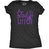 Womens Bad Witch T Shirt Funny Halloween Movie Tee for Ladies | Funny T Shirts, Halloween Tops for Women, Cool Movie Top, Soft Cotton Blend, Women’s Novelty Tees(Heather Black)