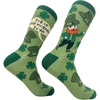 Women’s Top of The Morning to Ya Socks Funny Cute Irish Leprechaun Footwear | Funny Graphic Socks, Saint Patrick’s Day Sock, Cool Sock, Stretchy and Soft, Novelty Socks
