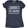 Womens Zombies Eat Brains so You’re Safe Funny T Shirt | Funny T Shirts, Halloween Tops for Women, Cool Sarcastic Top, Zombie, Soft Cotton Blend, Women’s Novelty Tees(Navy)