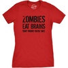 Womens Zombies Eat Brains so You’re Safe Funny T Shirt | Funny T Shirts, Halloween Tops for Women, Cool Sarcastic Top, Zombie, Soft Cotton Blend, Women’s Novelty Tees(Heather Red)