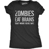 Womens Zombies Eat Brains so You’re Safe Funny T Shirt | Funny T Shirts, Halloween Tops for Women, Cool Sarcastic Top, Zombie, Soft Cotton Blend, Women’s Novelty Tees(Black)