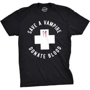 Mens Blood Light T Shirt Funny Halloween Beer Parody Vampire Tee for Guys | Funny T Shirts, Halloween Apparel for Men, Cool Adult Humor Short Sleeve, Soft Cotton Blend, Novelty Tees for Guys(Black)