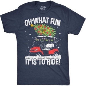 Mens Funny T Shirts Oh What Fun It is to Ride Golf Cart Tee for Men | Funny T Shirts, Christmas Apparel for Men, Cool Golf Short Sleeve, Soft Cotton Blend, Novelty Tees for Guys