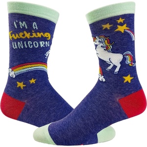 Sarcastic Womens Socks with Funny Sayings and Crazy Language for Girls | Funny Graphic Socks, Graphic Sock, Cool Sarcastic Sock, Stretchy and Soft, Novelty Socks(F Unicorn)