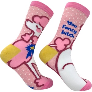 Sarcastic Womens Socks with Funny Sayings and Crazy Language for Girls | Funny Graphic Socks, Graphic Sock, Cool Sarcastic Sock, Stretchy and Soft, Novelty Socks(Fancy B)
