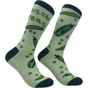 Sarcastic Womens Socks with Funny Sayings and Crazy Language for Girls | Funny Graphic Socks, Graphic Sock, Cool Sarcastic Sock, Stretchy and Soft, Novelty Socks(B Peas)