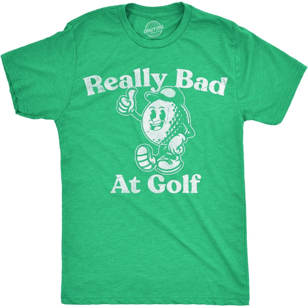 image:imageMens Funny T Shirts Really Bad At Golf Golfer Tee for Men Funny T Shirts Graphic Apparel for Men Cool Golf Short Sleeve Sarcastic Soft Cotton Blend Novelty Tees for Guys