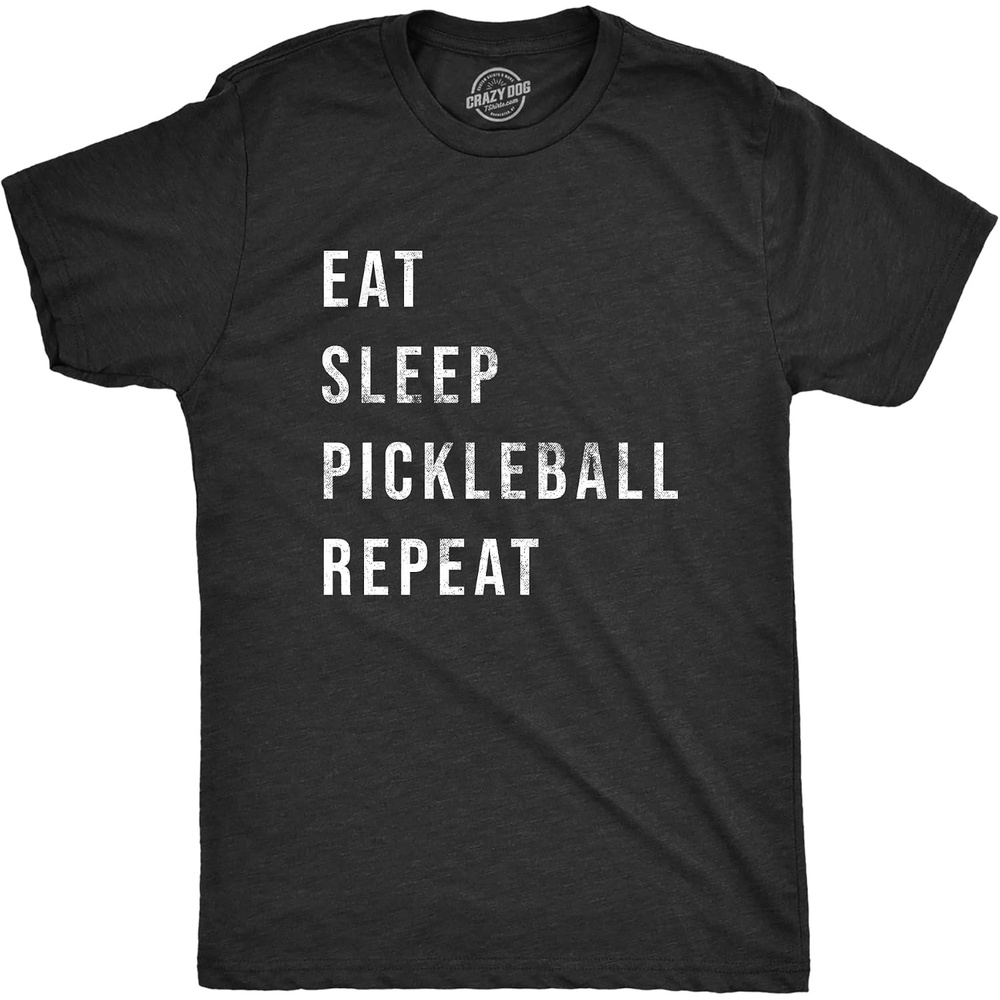image:imageMens Funny Pickleball T Shirts Hilarious Pickleball Sports Tees for GuysEat Sleep