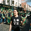 Womens St Patricks Day Shirt Lucky Love Clover Shamrock Tee | Funny T Shirts, Saint Patrick’s Day Tops for Women, Cool Love Top, Soft Cotton Blend, Women’s Novelty Tees(Heather Black)